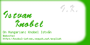 istvan knobel business card